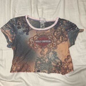 harley davidson original shirt cropped
